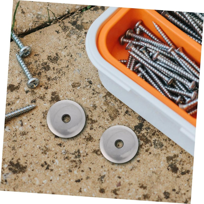 PRETYZOOM 20 قطعة من حلقات الفولاذ المقاوم للصدأ مقاس 3 سم حلقات تبطيط دائرية للمسامير والبراغي - Image 5